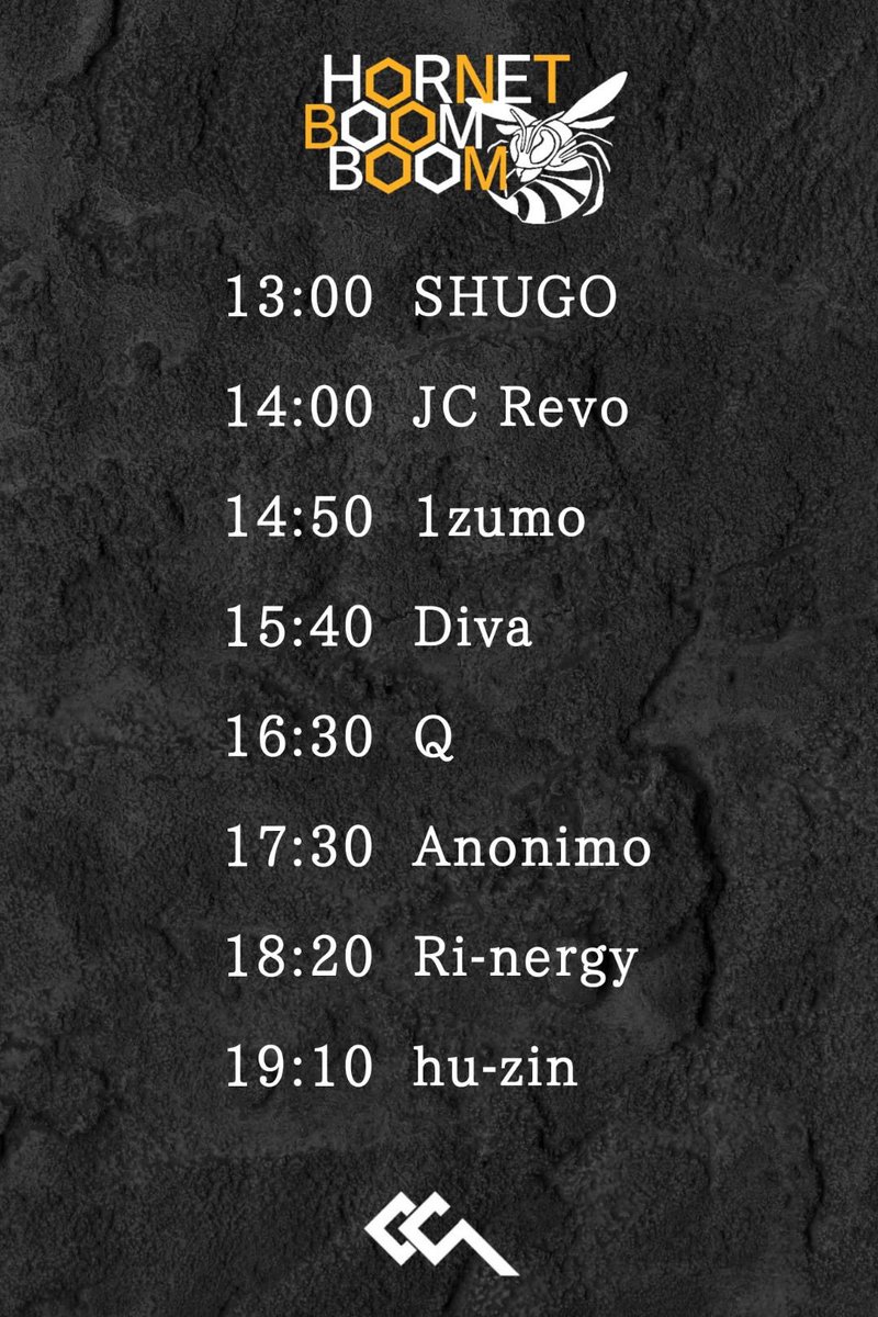 Q_R135TRACKS's tweet image. 次の日曜、4/12の昼間13時から、あのにもくん主宰のパーティー『HORNET BOOM BOOM』

たいむてーぼー出ました💁‍♂️

予定空けて静岡市COA来てくれたら楽しいよ？

俺が。
#trance #harddance #shizuoka #club  #r135tracks