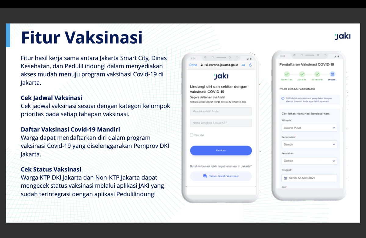 HerryDharmawan's tweet photo. @aniesbaswedan Sehingga pengembangan fiturnya makin beragam, dimana salah satu momentum utamanya terjadi saat pandemi Covid-19

Ayoo cung siapa yang pernah pake JAKI buat lapor pelanggaran PSBB ato untuk daftar Vaksin? 🙆‍♂️ https://t.co/hqCicJNtFb