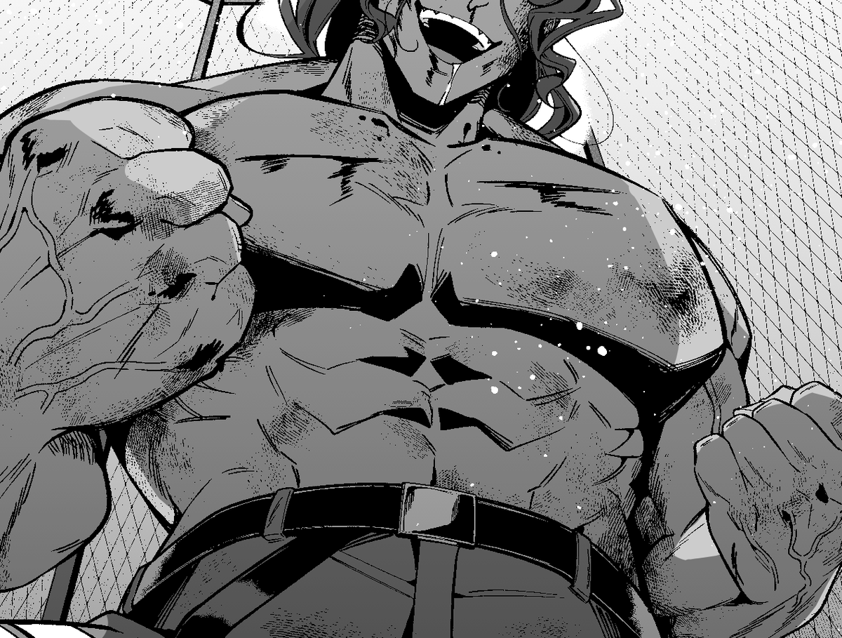#雄っぱいに会えるハッシュタグ
雄っぱい満載の漫画描いてます～! 