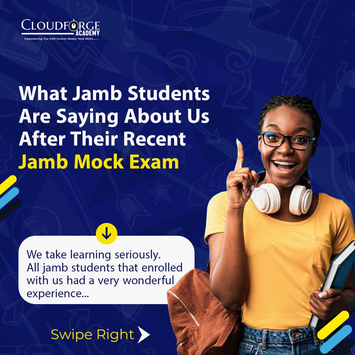 CloudforgeA's tweet photo. What some of our recent JAMB mock students are saying about us. Position yourself for outstanding results with the right guidance, structure, and support.

Send us a dm, let's get you prepared for that exam.

#ExamReady #FutureFocused #AcademicSuccess #StudyWithPurpose #NextLevel https://t.co/dT0DgAObTf
