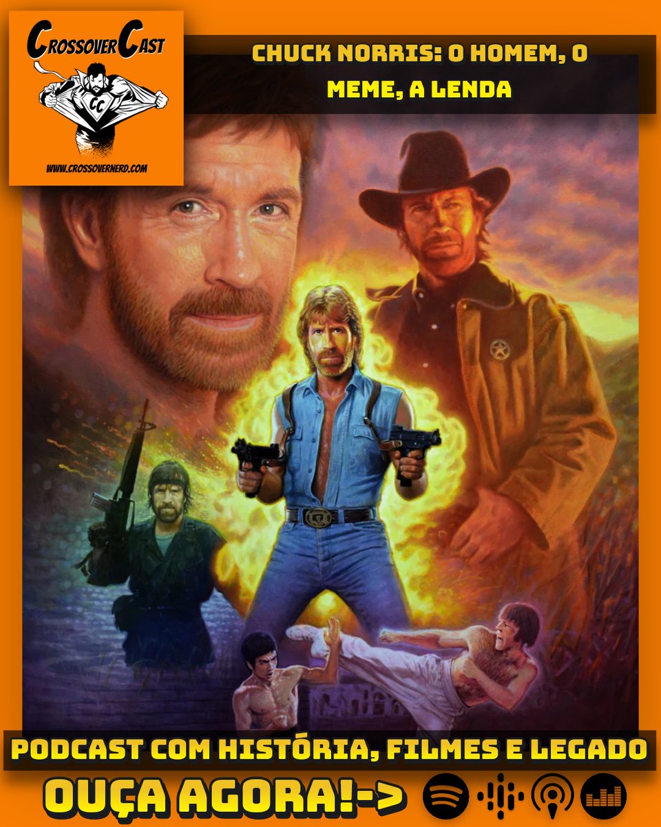 Crossovernerd's tweet photo. 🚨Chuck Norris, a Lenda!🚨

Neste episódio, nos juntamos para homenagear um dos maiores artistas marciais do planeta e tudo sobre sua carreira, filmes, memes. Dá o play que está demais!

🎧Spotify:https://t.co/fUA5ctak3i
🎧Demais Agregadores:https://t.co/5eNWr0wjlu https://t.co/nKAv4WbxPA