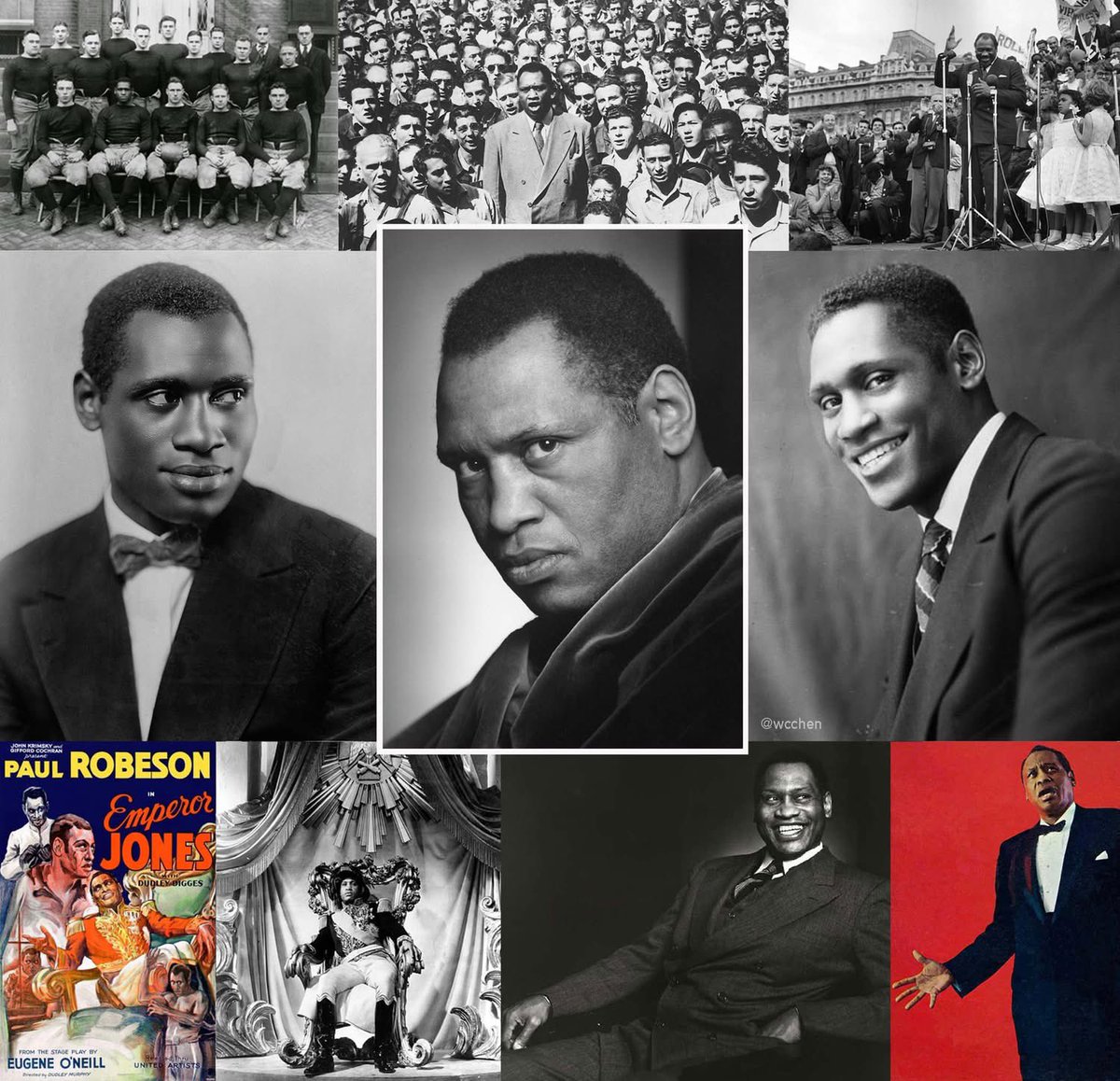 wcchen's tweet photo. In 1948 50,000 #Jamaicans went to see Paul Robeson speak and sing at Race Course (now National Heroes Park). He wrote: “These people saw in me not a singer, or not just a singer. They called to me: 'Hello, Paul. We know you‘ve been fighting for us.’”

Paul Robeson (9 Apr 1898 – 23 Jan 1976), legendary American singer, actor, activist, born 128 years ago today. #PaulRobeson 
https://t.co/wF8QUVuEmY