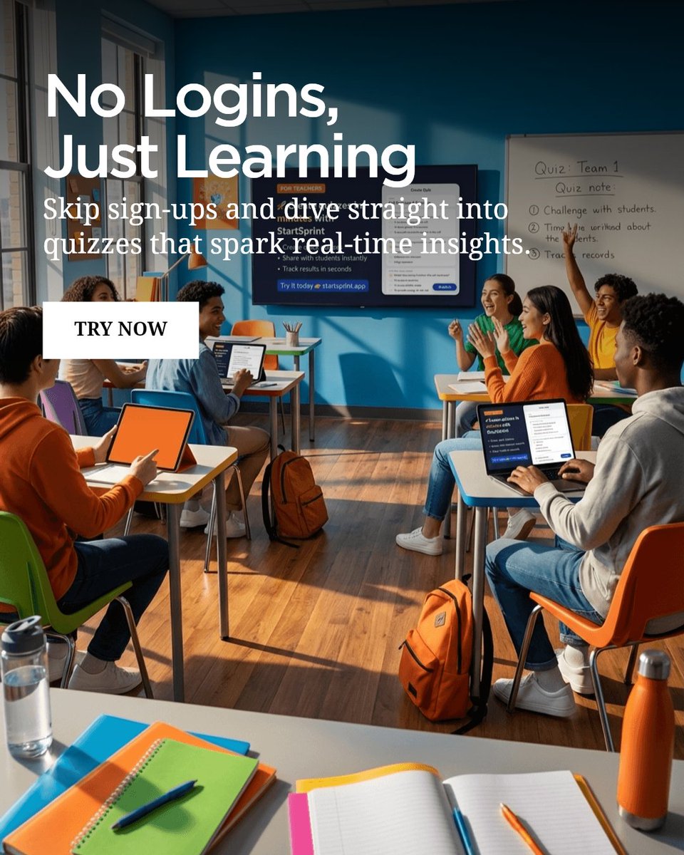 leslieman1's tweet photo. Why waste time on logins when quizzes can be instant? No sign-ups mean students jump straight into learning, and teachers get real-time insights without the hassle. Could this be the future of classroom engagement? https://t.co/7yuUGigI4a