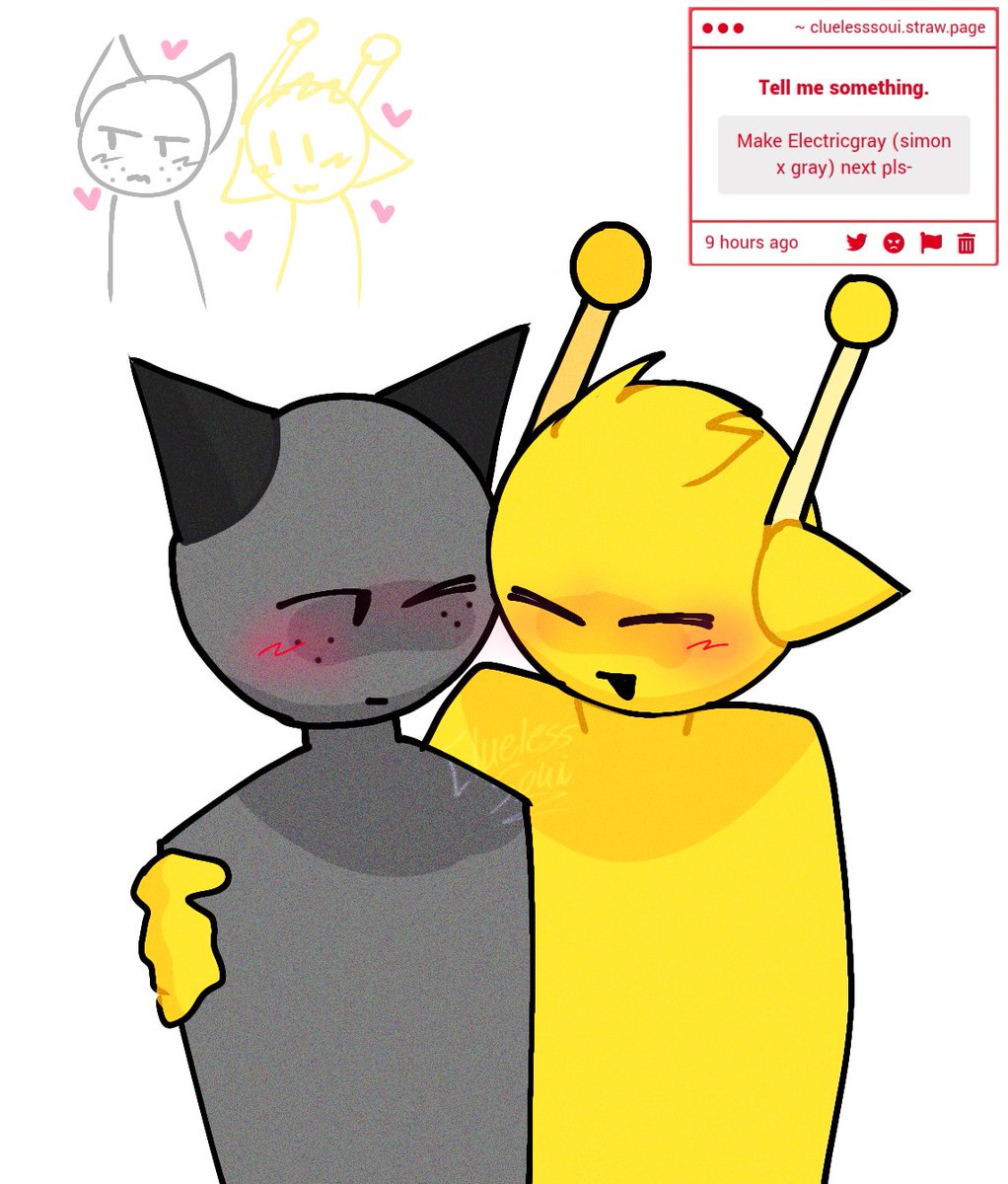CluelessSoui's tweet photo. Lala Simon x Gray
— #sprunki #sprunkifanart #sprunkisimon #sprunkigray #yaoi #sprunkiart #incrediboxsprunki #incrediboxfanart #fanart #art #graysprunki #simonsprunki https://t.co/Hsh43QbmW4