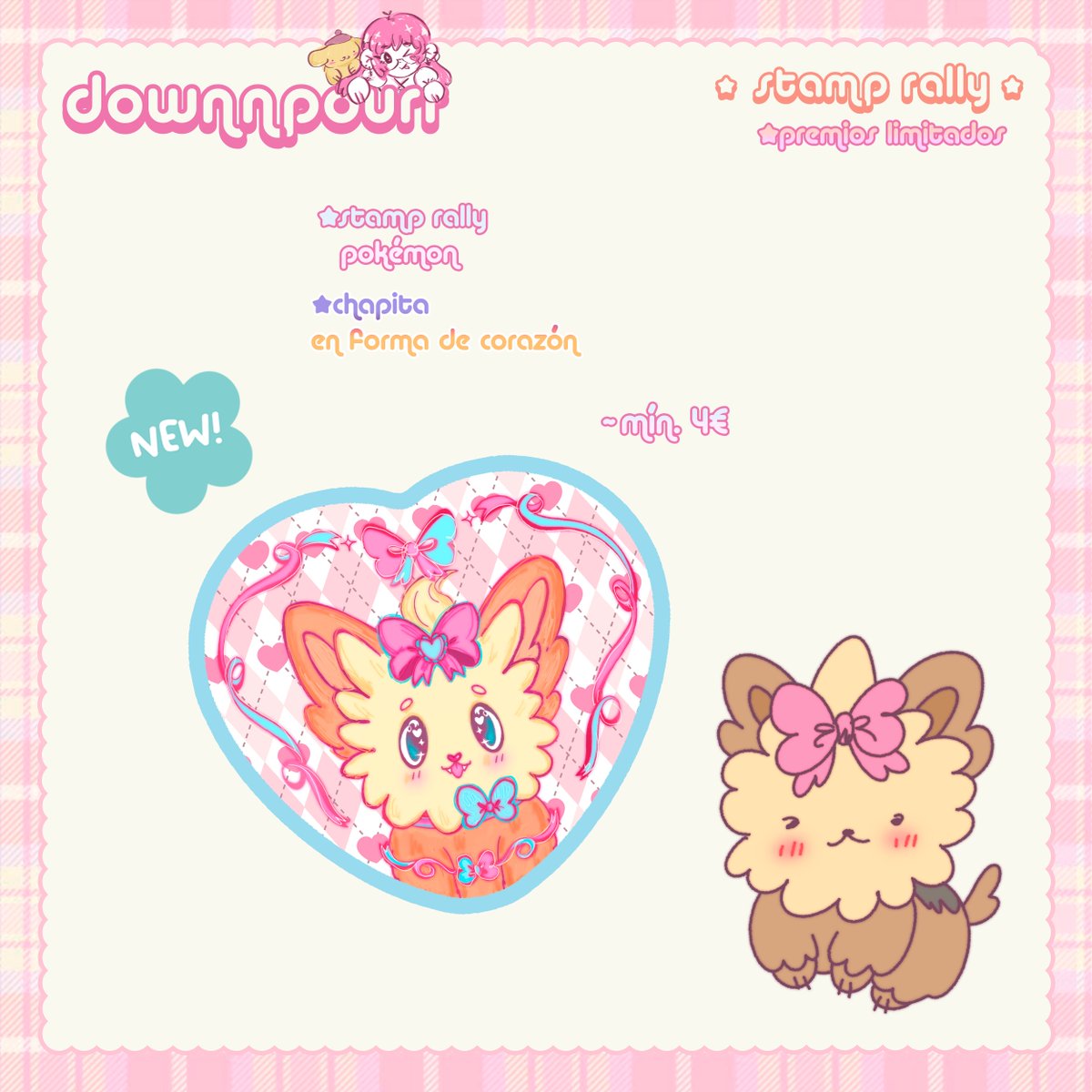 zascapurru's tweet photo. @JW_Arte holi!! soy nayra y estaré junto a @Kiiroiproject en el stand NC 20!!💘

participamos en un stamp rally de pkm

traigo cositas de rilakkuma, sanrio, chiikawa, stray kids, tamagotchi, valorant…

tenéis mi catálogo completo en ig por si queréis bichearlo

nos vemos ☆〜（ゝ。∂） https://t.co/qzCRyv88Wn