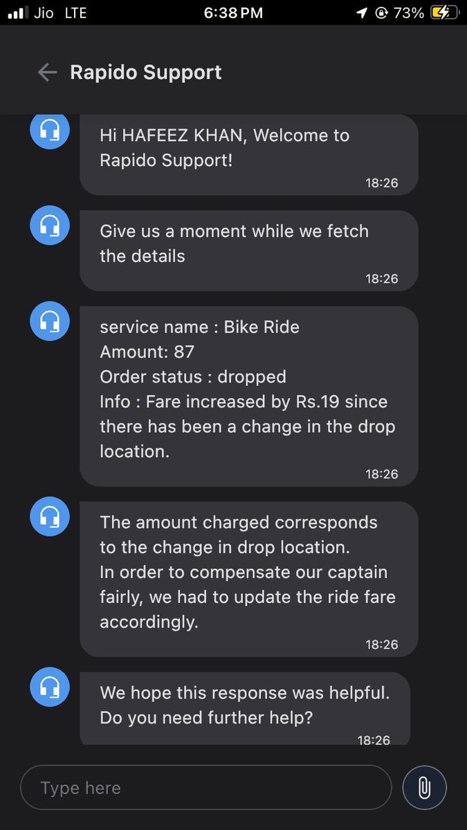 Hadiskh786's tweet photo. @rapidobikeapp @jagograhakjago @tourism_delhi 
No one agent response this type service delivered by rapido this type riders down downgrade rapido reputation this very bad https://t.co/ndugvwJX1Y