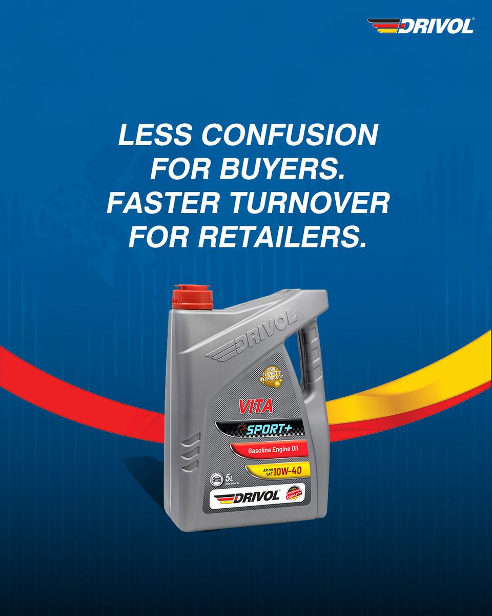 DrivolOfficial's tweet photo. On a busy shelf, no one has time to decode.

Smart packaging stands out, reads instantly, and drives quicker choices.

That’s why Drivol is designed to be noticed, understood, and picked up fast.

Visit: https://t.co/QkmD9IRl0T

#Drivol #EngineOil #Lubricants #EngineCare https://t.co/KA9C4DQW3n