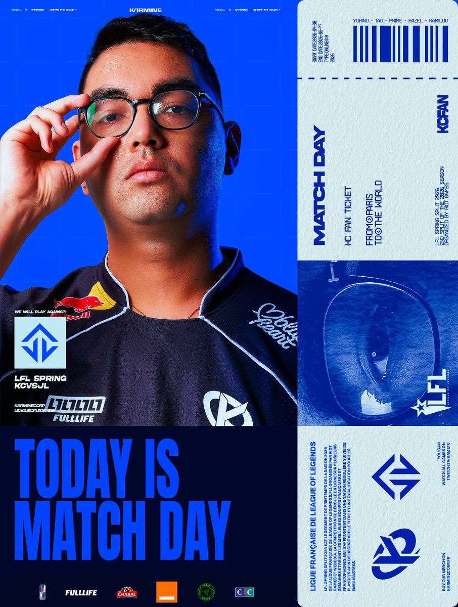 🔴 <a href="/LFLOfficiel/">LFL</a> 2026 Spring Split - Group Stage (Day 2)

On va décrocher notre première victoire ce soir face à JL ! 💪 #KCORP 

🆚 <a href="/JoblifeEsport/">Joblife</a> 
🕘 Prévu à 21h00
📺 twitch.tv/Slipix