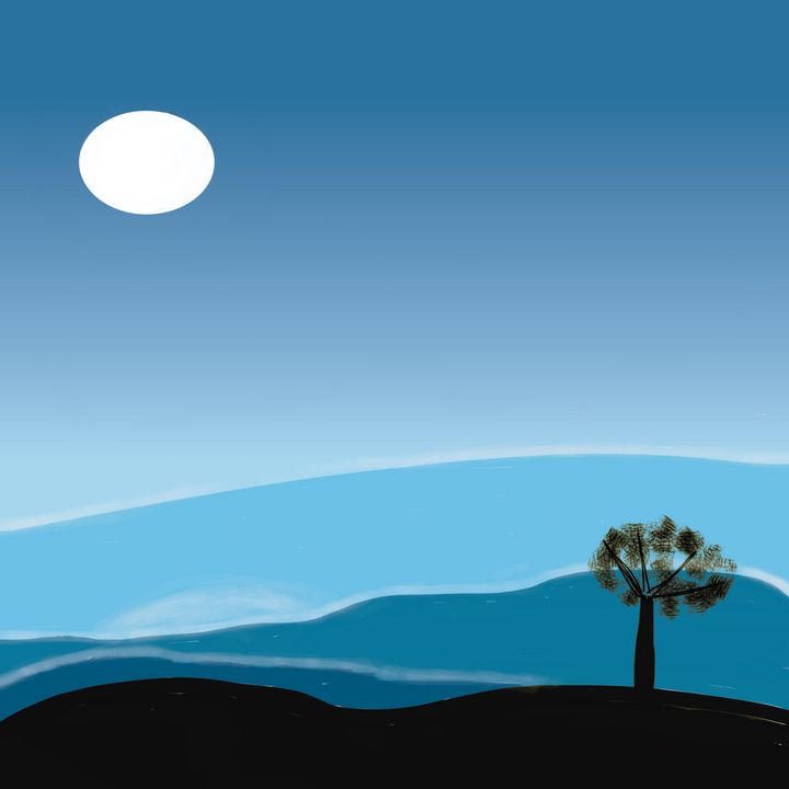 Art of the Day! "Blue Sunset". Buy at: ArtPal.com/etienneentres?…