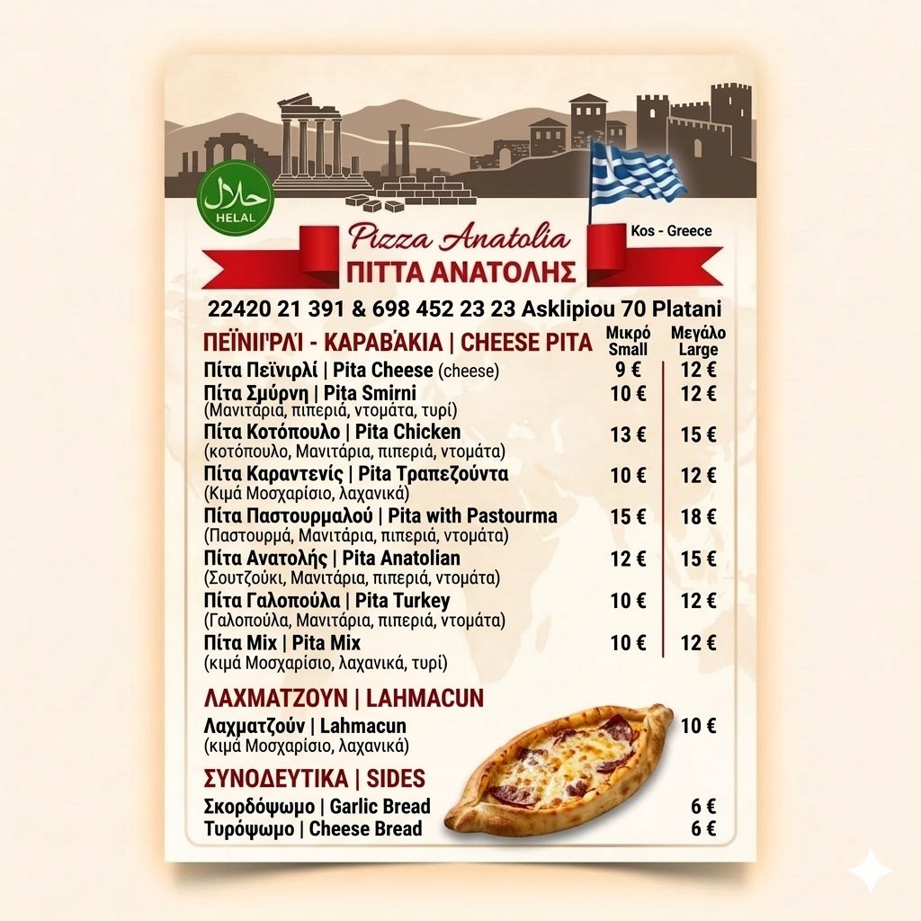 PittaAnatolis's tweet photo. Pizza Anatolia menu 2026 https://t.co/QWobWXDedt