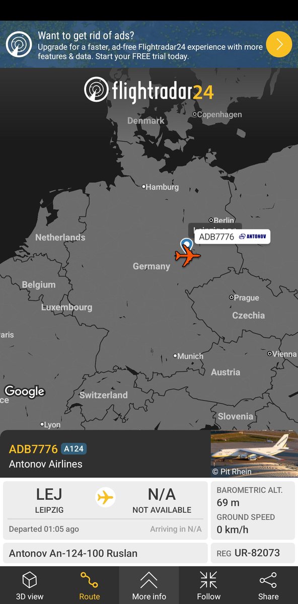 blackswanadria's tweet photo. 😲 Wow. For the first time in years I get to see #A124 successfully filtered under Antonov Design Bureau on FR24 https://t.co/bu4UOrVk61