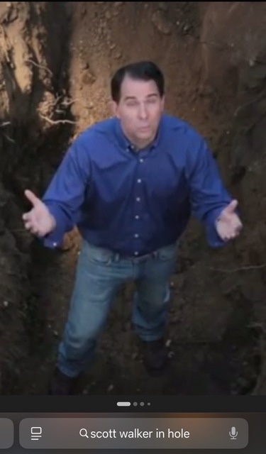 People. 

In response to Scott “Foxconn Failure” Walker it was the voters from Wisconsin, the people, who voted against the WI GOP and their crap.

People: they are the ones filling in the hole you dug while you were in office. Lay down… stay down Scott.