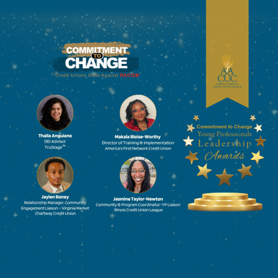 AACUC1's tweet photo. AACUC has recognized 4 emerging leaders with the 2026 Commitment to Change YP Leadership Awards, honoring those advancing equity and driving impact across the credit union movement. 

Congratulations to these changemakers shaping a more inclusive future!

#CommitmentToChange https://t.co/riexIrJu3A