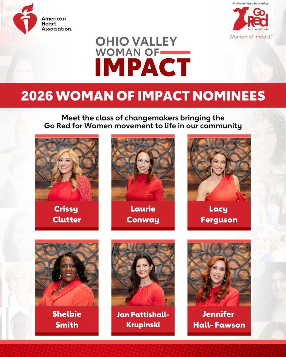 AHA_WV's tweet photo. ONE LAST DAY! This is it! Today at 9 p.m. the campaign ends for the 2026 Ohio Valley Women of Impact! Help your choice get across the finish line by donating! Click this link and help decide who will be the winner - https://t.co/DbfImO8oRS https://t.co/UUXN2fcn93