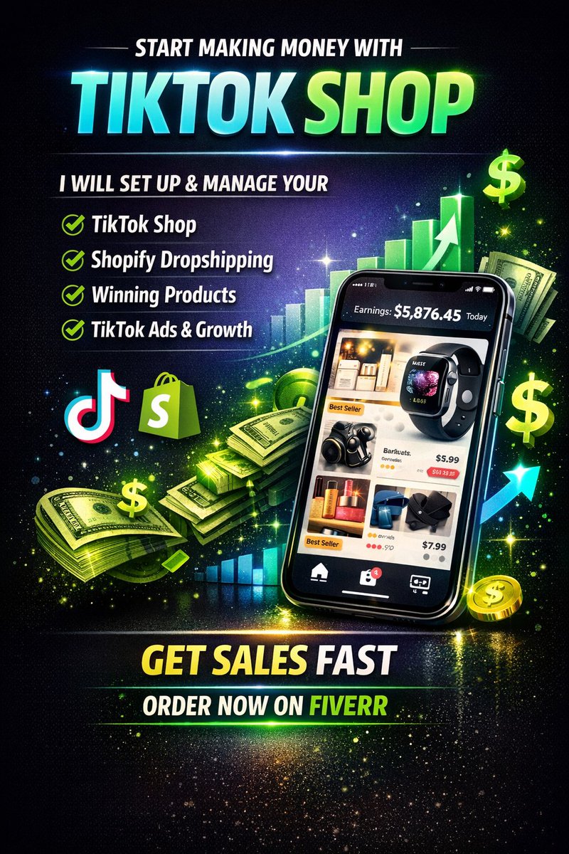 shizzy_web's tweet photo. Start making money with TikTok Shop today 💰🔥
I’ll set up &amp; manage your TikTok Shop + Shopify dropshipping for fast sales.
Done-for-you. Results-driven.

👉 https://t.co/2t5Boi8OFh

#TikTokShop #ShopifyDropshipping #MakeMoneyOnline #TikTokBusiness #Dropshipping  #Ecommerce https://t.co/xtjjD2ckZ0