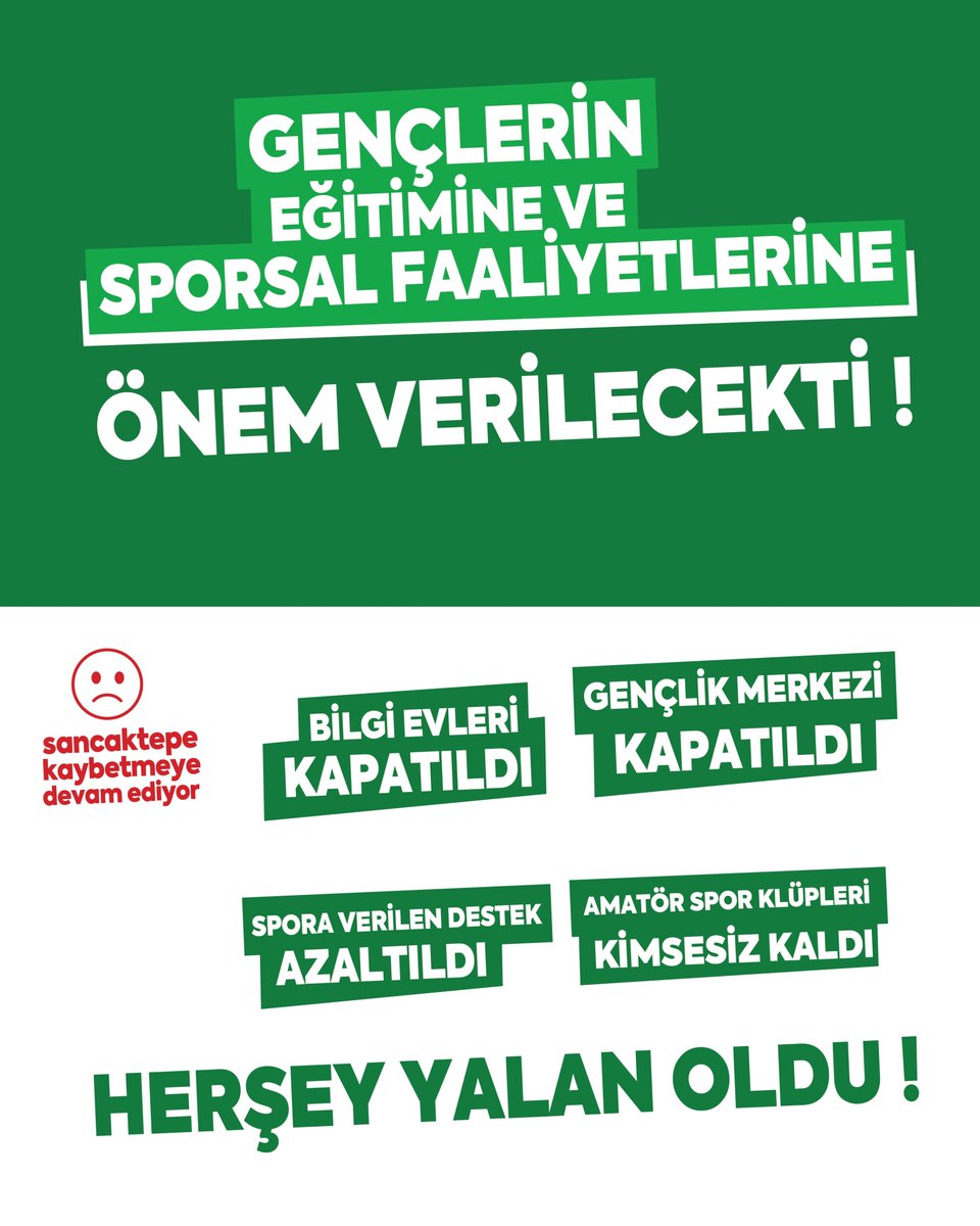 FeyzullahTORLAK's tweet photo. S��z verdiler… Tutmadılar.
Şeffaflık dediler… Gerçekleri gizlediler.
Adalet dediler… Emekçiyi mağdur ettiler.
Bugün geldiğimiz noktada;
• Belediyenin borcu katlanmış,
• Çalışanlar huzursuz,
• Emek karşılıksız bırakılmış,
• Liyakat yerini dışarıdan atamalara bırakmıştır.
Sancaktepe’yi Sancaktepeliler yönetecek dediler;
Ama görüyoruz ki Sancaktepe, başka ilçelerden getirilen yöneticilere teslim edilmiştir.
Verilen her sözün arkasında durulmadı.
Yaşanan her sorun “yokmuş gibi” gösterildi.
Bu tabloyu kabul etmiyoruz!
Sancaktepe’nin hakkını da, emekçisinin hukukunu da sonuna kadar savunacağız.
Gerçekleri konuşmaya, yanlışları dile getirmeye devam edeceğiz.

#SancaktepeKaybediyor
#HerşeyYalanOldu
#SancaktepeKaybetmeyeDevamEdiyor