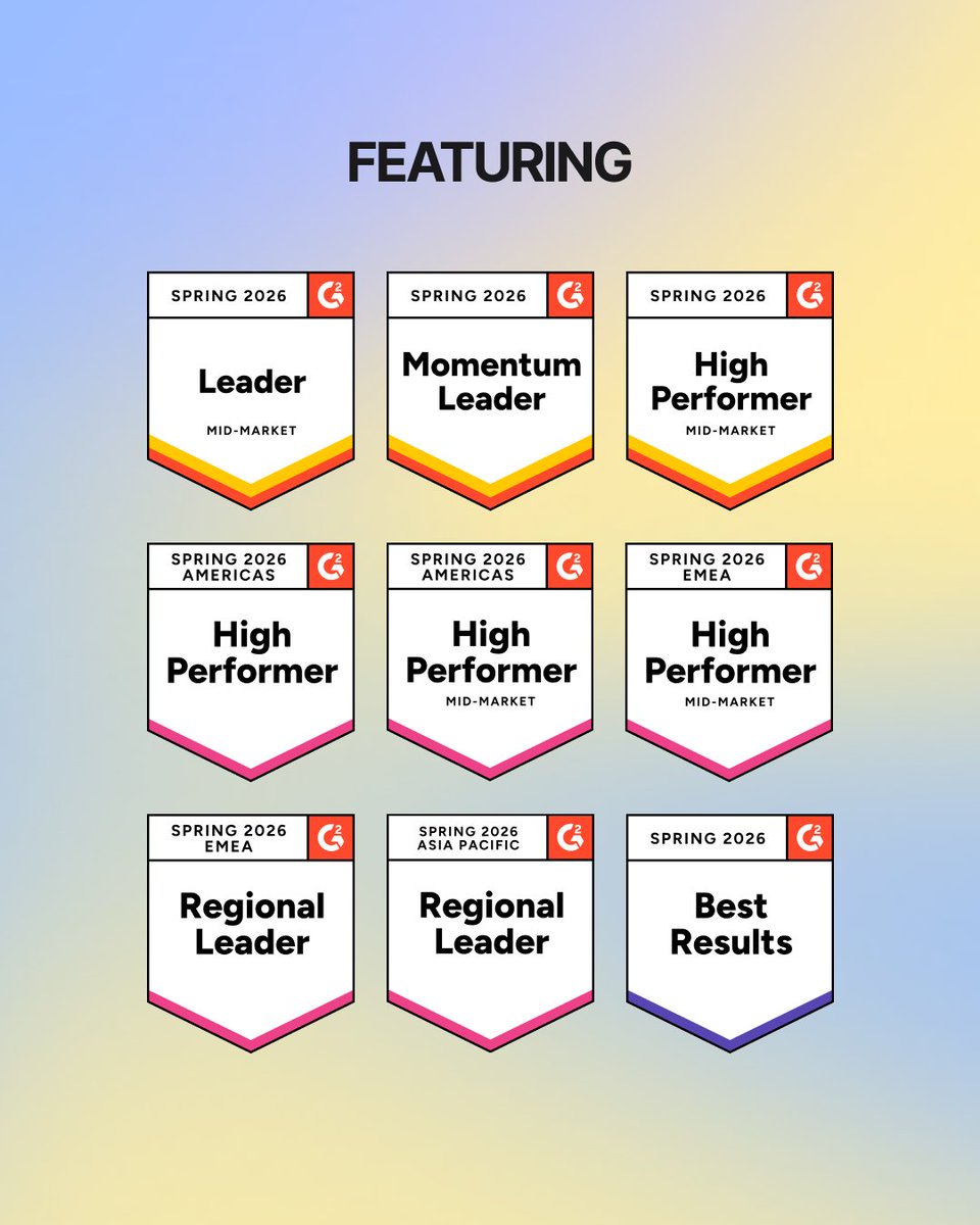 respond_io's tweet image. Spring cleaning? 🌸

We picked up 58 G2 badges. Our biggest haul yet!

Leader. 

Momentum Leader. 

Best Results. 

Across global and regional categories.

Not a bad clean-up. 😉

Thanks to everyone who reviewed and supported us 🤝

#respondio #G2