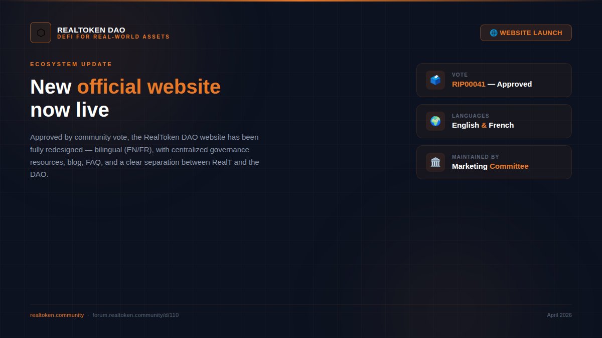 RealToken DAO tweet media