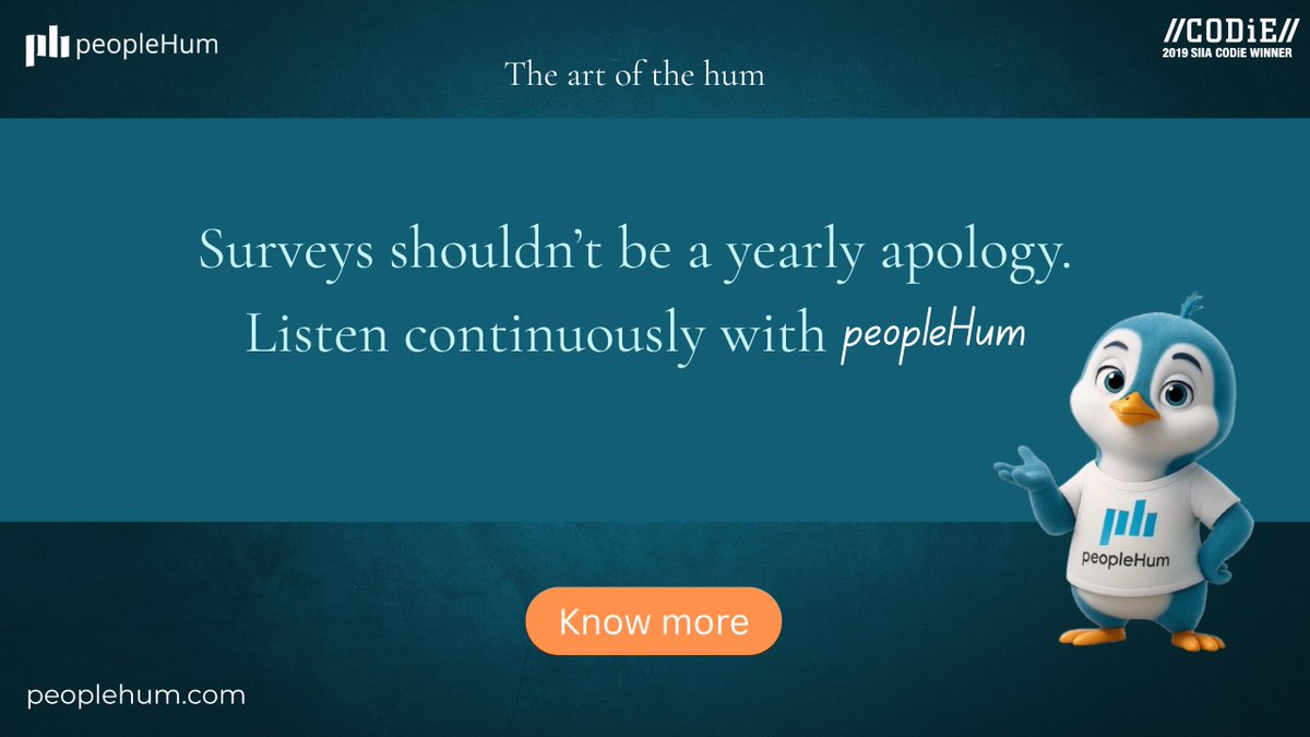 PeopleHum's tweet image. 📝Listening once a year is too late.

 Real culture needs continuous feedback.

 Listen better with peopleHum.com

#ContinuousFeedback #PerformanceManagement #PeopleStrategy #EngagementStrategy #OrganizationalCulture #HRStrategy