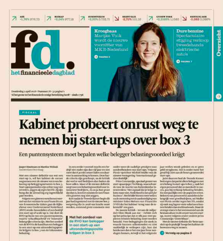 Het nieuwe wetsvoorstel "Fiscale stimulering startups en scale-ups" is er in NL. 🇳🇱

Wat opvalt, is dat er nog steeds geen ambitie is om aan te sluiten bij de Europese norm en te kijken naar wat internationaal nodig is om écht aantrekkelijk te zijn. Geen ambitie of lef. 🤷‍♂️ 🛑