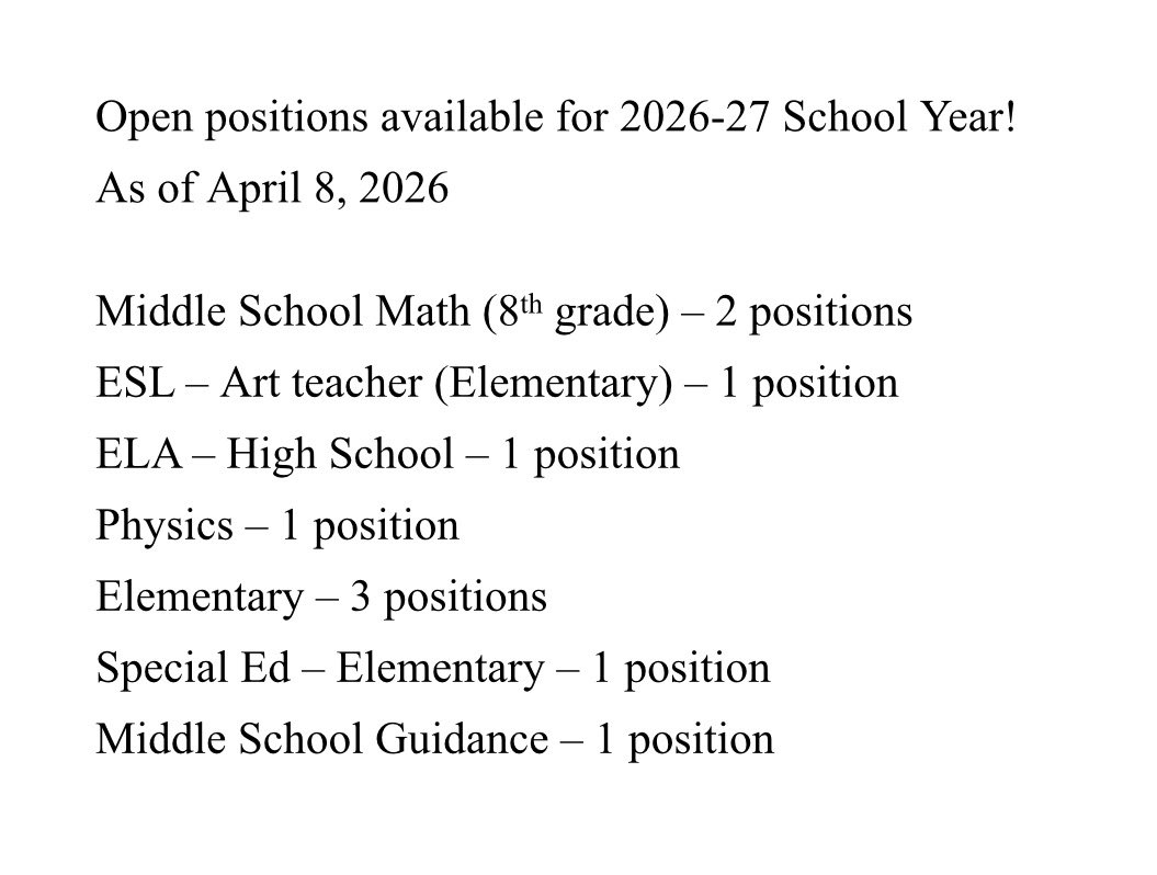 TASD_info's tweet photo. Here are some changes to teacher openings at TASD: https://t.co/VYJM9MUE0Y