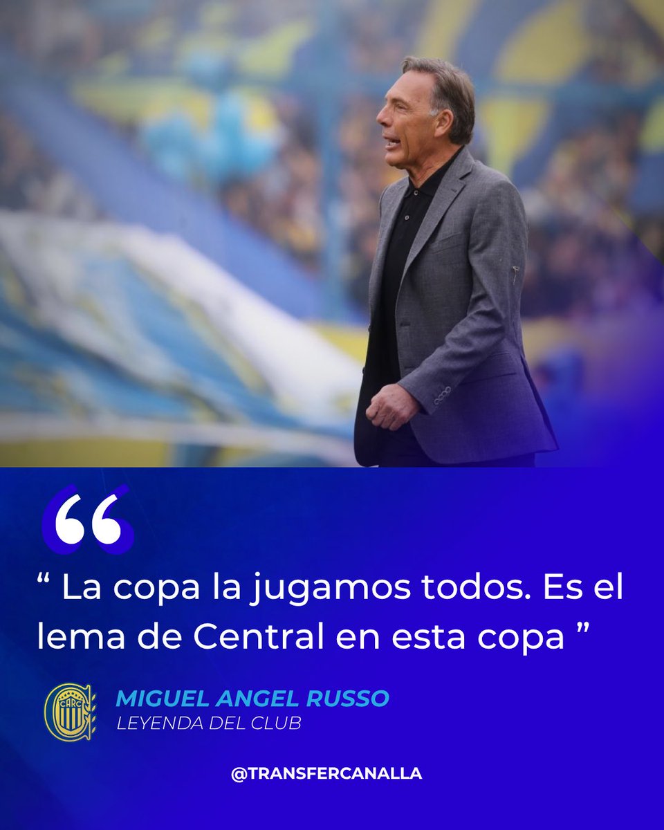 Hoy ,el día que Miguel Angel Russo estaría cumpliendo años, #RosarioCentral debuta en la #CopaLibertadores 🏆 y recordamos una frase que dijo allá en su debut en Copa. 
Gracias Miguel por nunca dejarnos a pata, te extrañamos💙💛
💙💛ESTO E’ CENTRAL💙💛