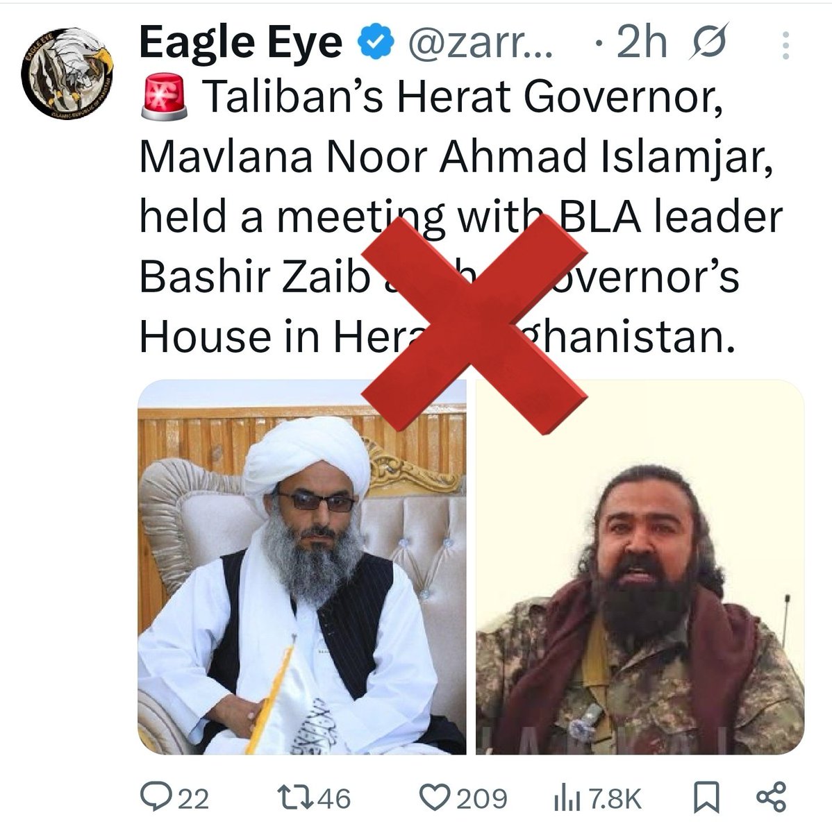 AFG_Times313's tweet image. #Alert 🚨
BLA and TTP are internal issues of Pakistan and are the result of the army’s oppressive actions.
The alleged meeting of Bashir Zeb with the governor of Herat province has no truth. Such accusations are an attempt to evade reality, and Pakistan has always engaged in such