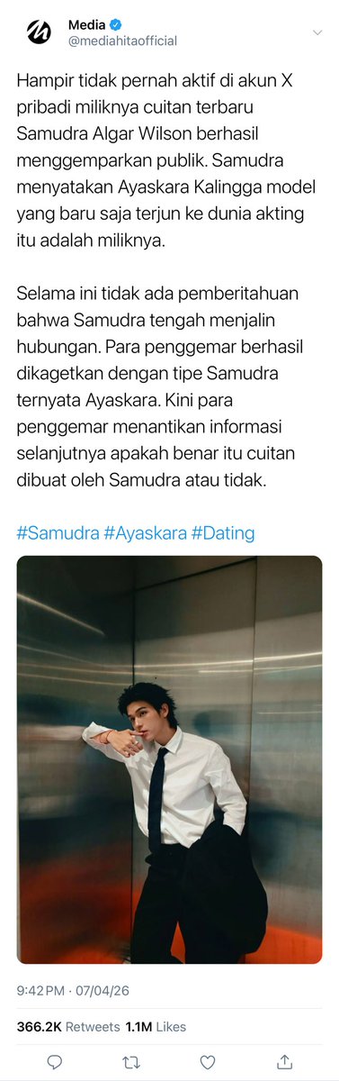 kalalunaae's tweet photo. A Skynani Au

— 𝐒𝐄𝐀𝐒𝐎𝐍𝐒

Pertemuan tanpa sengaja berhasil membuat salah satu dari mereka jatuh hati. Samudra yang umurnya lebih muda daripada Ayaskara secara terang-terangan menyukai pria cantik itu membuat gempar para penggemar karena aksinya. https://t.co/UarfpDxgUM