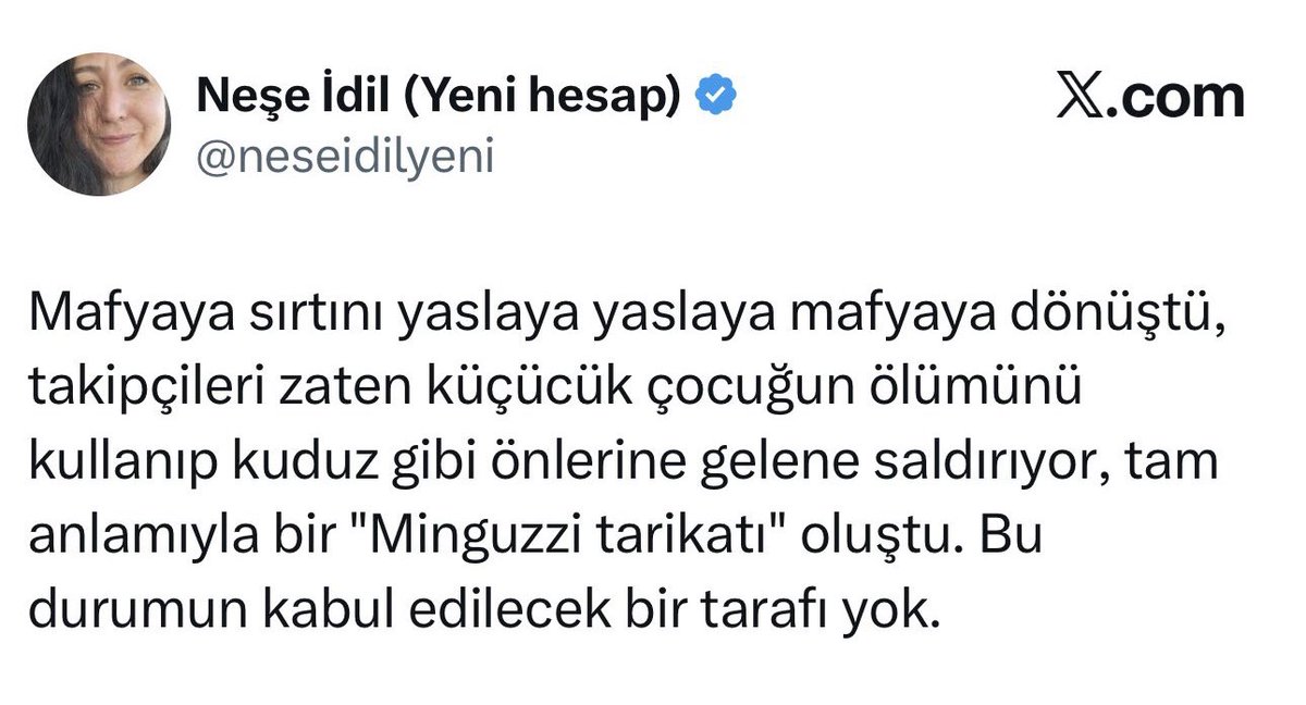 neseidilyeni's tweet photo. Yasemin Minguzzi bundan jet hızıyla şikayetçi olmuş, ifadeye çağırdılar. Halkı kin ve düşmanlığa tahrik etmişim, hakaret de varmış. Gülünç. https://t.co/A2xgMbv4ia