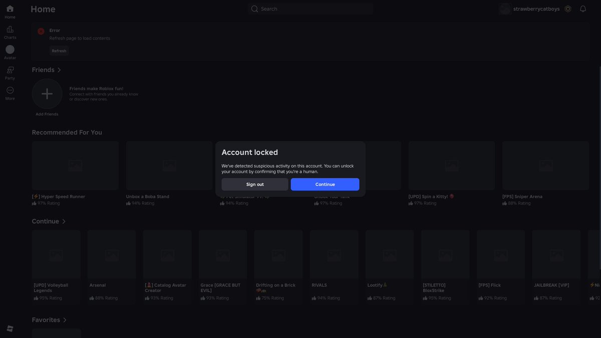 foxasaservice's tweet photo. today, after doing a pentest, i wanted to relax and play some roblox. when i opened roblox, it said im a bot.

im like, alright, probably since i switched vpn servers a while back - so i expect a captcha.

i was mistaken. they asked me to ID verify to even open my account. https://t.co/Bm15i0Cqdc