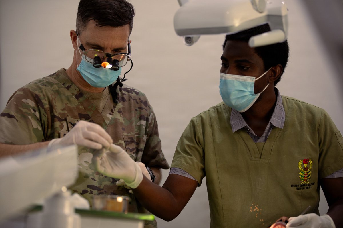 USNationalGuard's tweet image. During Exercise Justified Accord, @NENationalGuard Airmen worked alongside Tanzanian and @USArmy military medical professionals to strengthen medical readiness, testing a new digital, field-medicine tracker for the first time in Africa. #SPP @SETAF_Africa nationalguard.mil/News/State-Par…