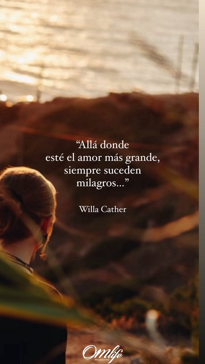 “Allá donde esté el amor más grande, siempre suceden milagros…”

✍🏻Willa Cather

#BuenosDias #FelizJuevesATodos
