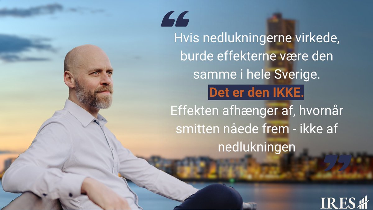 IRESDanmark's tweet photo. Kunne Sveriges nedlukning have reddet 3.000 liv?

Fem studier siger ja – men konklusionerne holder ikke.

I et nyt studie publiceret i tidsskriftet Econ Journal Watch gennemgår Jonas Herby fem SCM-studier af Sveriges COVID-politik og peger på metodiske problemer som korte før-perioder, statistisk usikre effekter og biologisk usandsynlige resultater.

Metodevalg betyder altså mere end man tror.