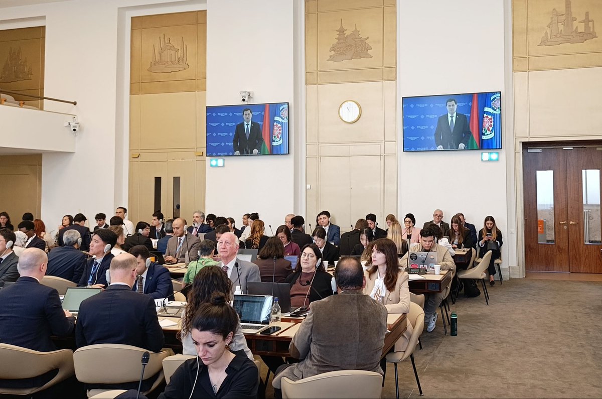 BelarusMFA's tweet image. At the #Geneva Conference on Humanitarian Action, Remedy and Responsibility in unilateral sanctions environment #Belarus FM Maxim Ryzhenkov says at the @UN with a sharp question: From a #HumanRights point of view, is it acceptable to use measures that even indirectly worsen the