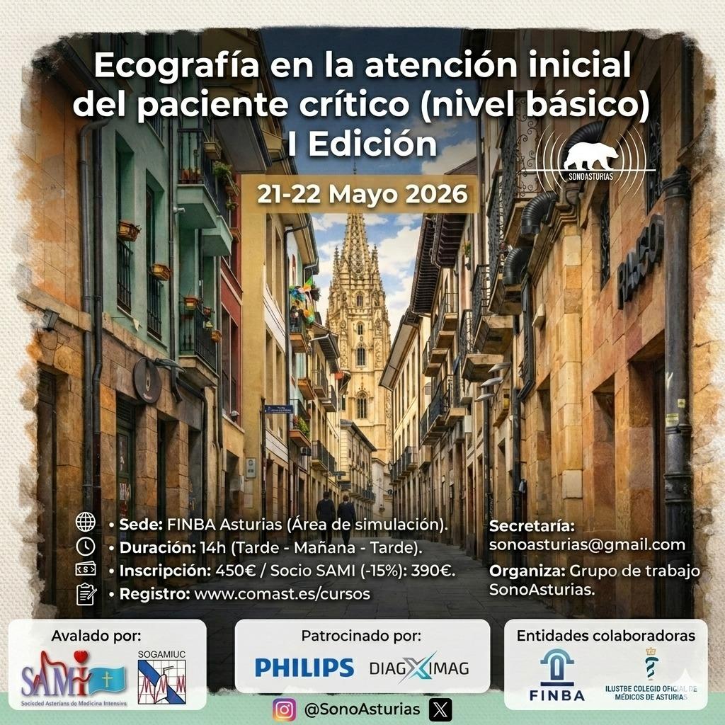 SonoAsturias's tweet photo. Volvemos a la carga! Nueva edición para mayo y en el horno otra edición a finales de año! Está nueva edición es una versión mas dirigida (cortita y al pie). 

Avalado por:
@SOGAMIUC 
@AstMedIntensiva

Colaboran:
@FINBAsturias 
@icomasturias 

#SonoAsturias 
@semicyuc https://t.co/JHrRIK4EIA