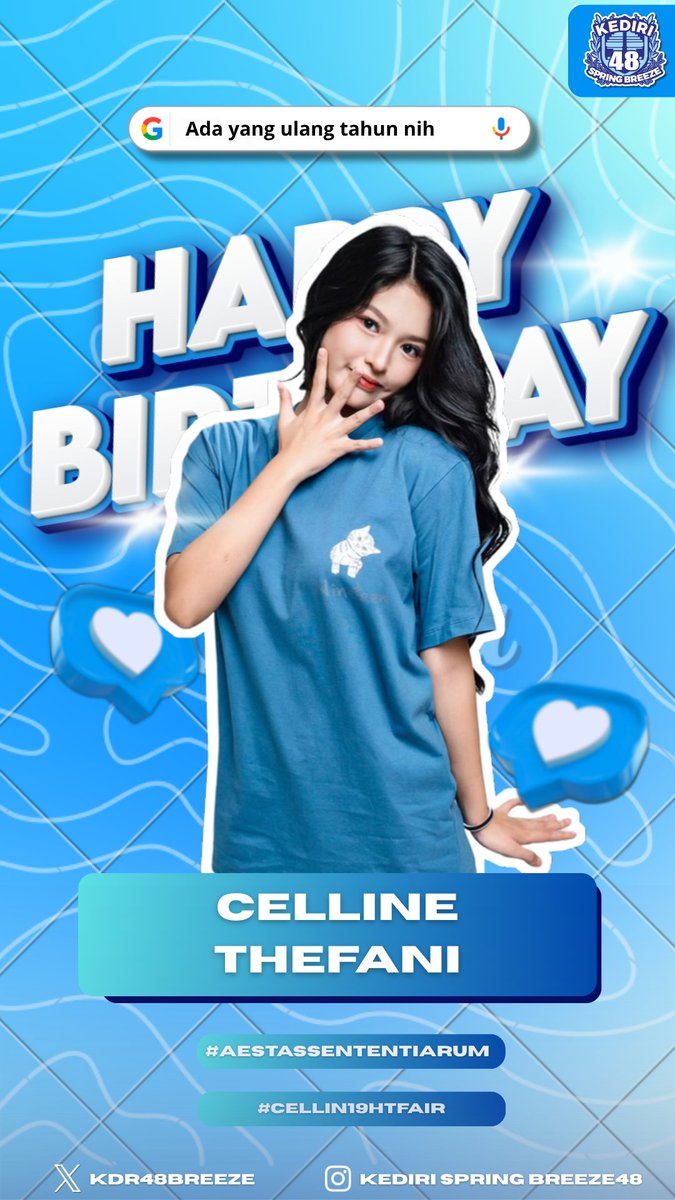 happy birthday Elin✨
Semoga harimu dipenuhi kebahagiaan yg manis, hati yg tenang, dan langkah yg slalu dikelilingi hal-hal indah. Teruslah jadi pribadi yg hangat dan lembut seperti sekarang 💓💓
<a href="/Elin_JKT48/">Celline Thefani</a>

#AestasSententiarum
#Cellin19htFair 
#jkt48 #kediri