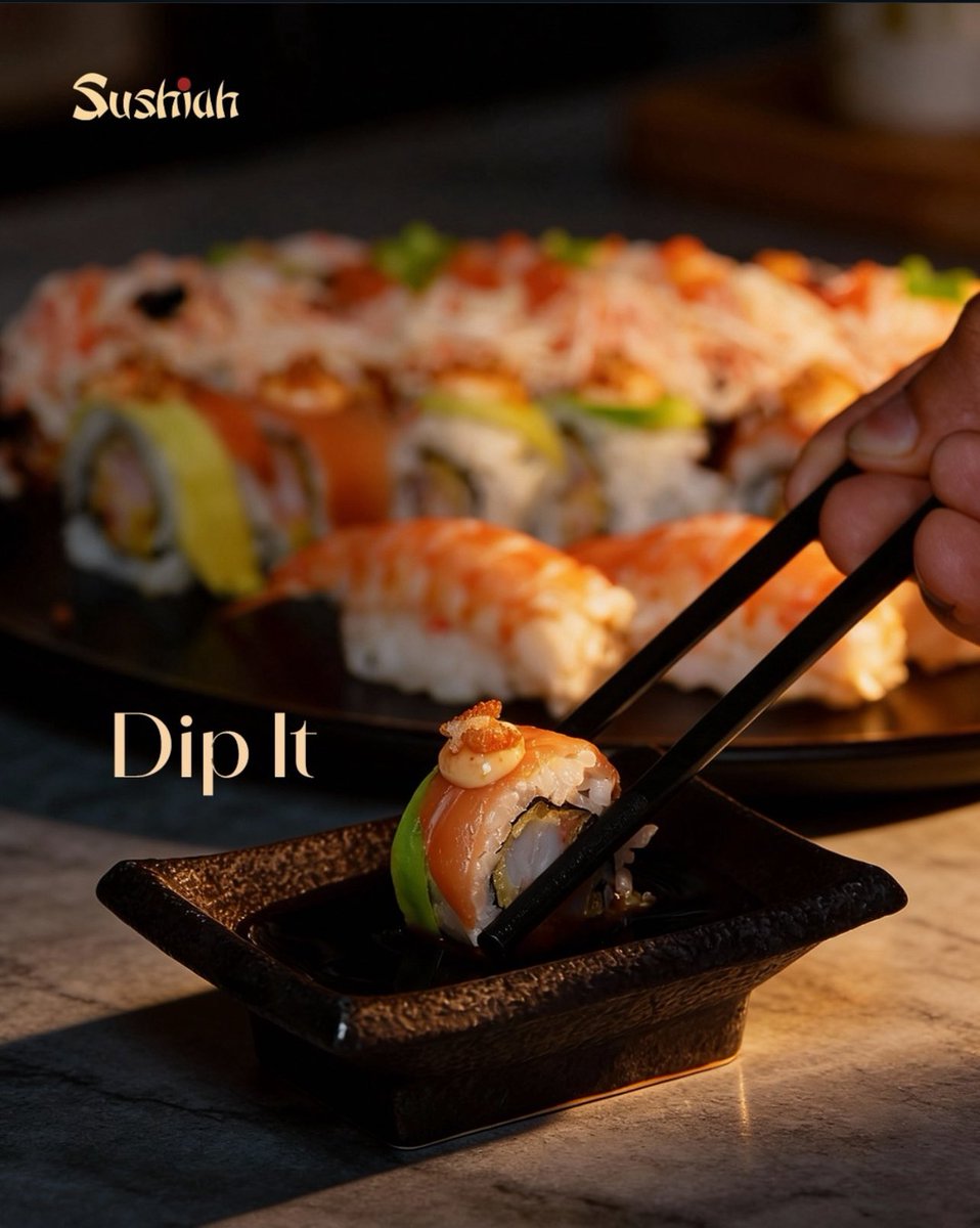 Sushiah_KSA's tweet photo. Pour with precision. Dip with delight. Enjoy with passion. The Sushiah experience.

تسلسلٌ من الإتقان. اسكب، غمس، وتلذذ بتجربة سوشيا https://t.co/Pex8XPPPnh