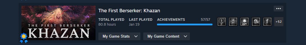 since nexon shut down The First Berserker: Khazan thought i share my 100% completion of the game