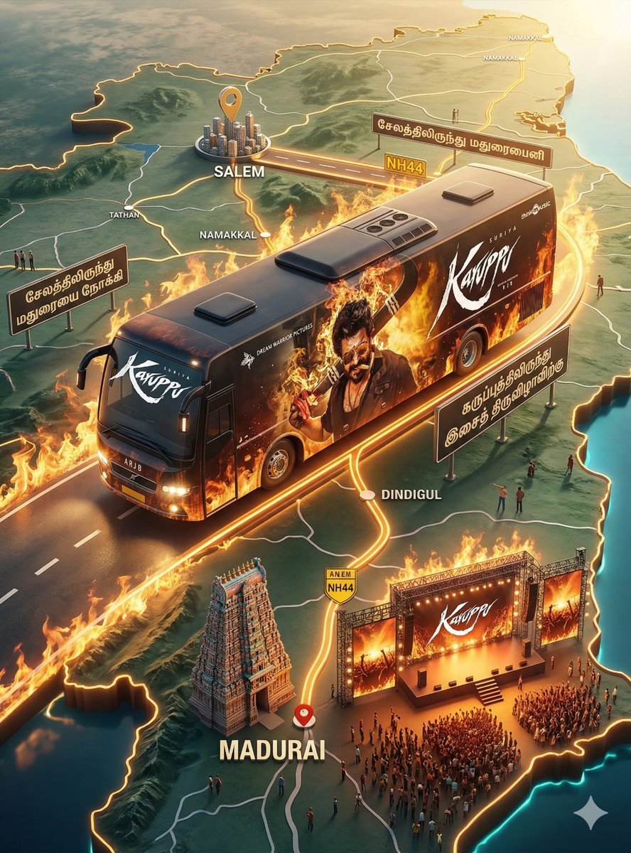 Salem_sfc_offl's tweet image. #salem To #Madurai  Karuppu Audio launch Massive Celebration 🎉 by SalemNorthSFC 

#Karuppu
@Suriya_offl @Suriya_AISFC @Hari_Socialist
@Nandha_SalemSFC @SKPrem55