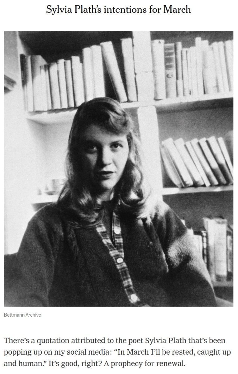 ctlin1's tweet photo. Sylvia Plath’s “human” quote for the modern age (NYTimes) https://t.co/dBZ77WF2yv https://t.co/48zhwVMwmn