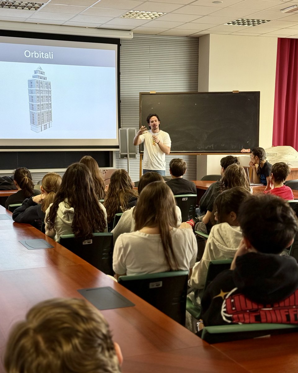 Sissaschool's tweet photo. 🎓 SISSA takes part in the celebration of the International Day of Children’s Universities (#IDCU) promoted by @EUCUNET.
🧑‍🏫 As part of the initiative, SISSA welcomed a class from G. G. Trissino secondary school (Vicenza) for a morning of discovery and learning. 
@SissaMedialab https://t.co/RKBubzuLh1