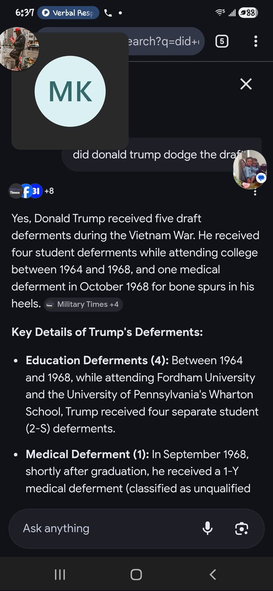 mandapanda3256's tweet photo. @RNFLDJC @Kristinartz You cant say its bad for one to be a draft dodger when Donald Trump dodged the draft too. https://t.co/KdvEs8up7j