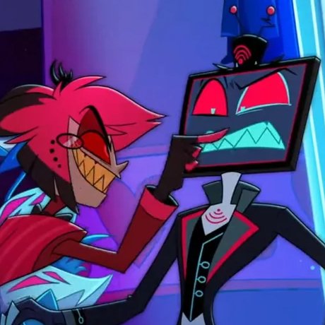 Claireffa_'s tweet photo. Vox being scolded like a naughty puppy.

#HazbinHotel #VoxHazbinHotel https://t.co/XVdRBCvpY9