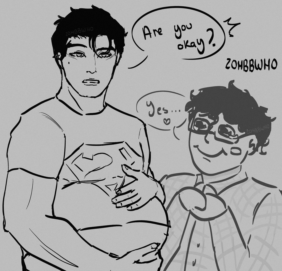 zombbwho's tweet image. bruce wayne pregnant with an ugly aah baby  #superbat #batman #superman #brucewayne #clarkkent