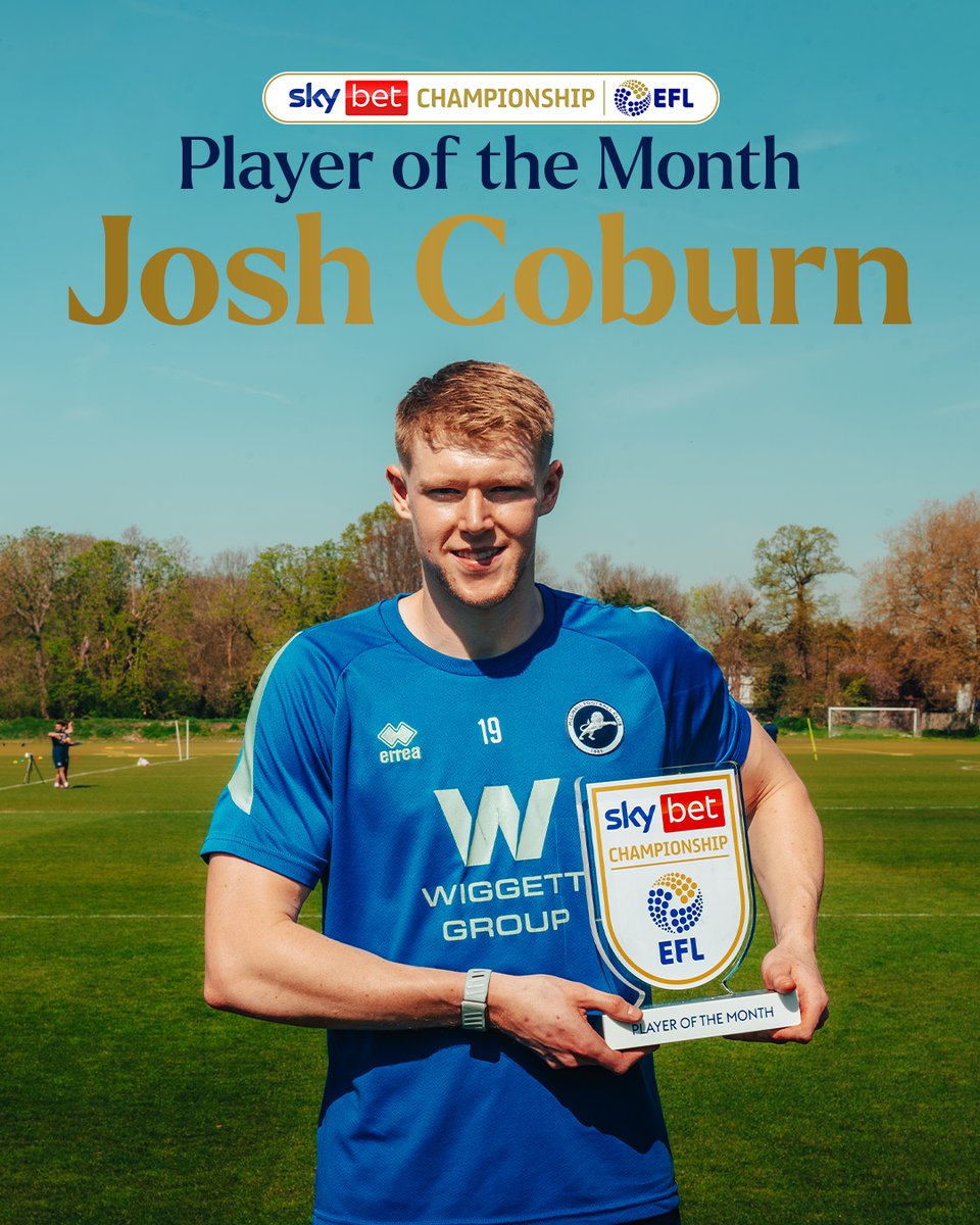 A fantastic accolade 👏

🏅 Lions striker Josh Coburn is your <a href="/SkyBetChamp/">Sky Bet Championship</a> Player of the Month for March!