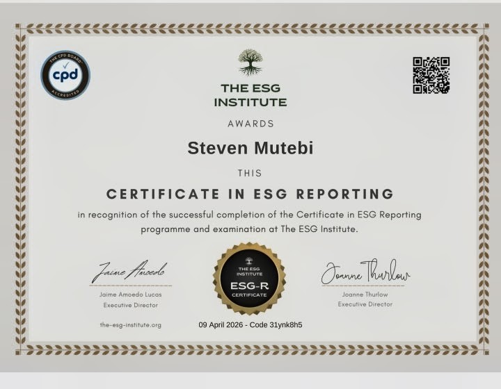 StevenMute18704's tweet photo. I’m proud to share that I’ve earned my ESG Reporting Certificate. For Binjii, this is a direct investment in climate accountability—better data, better decisions, and real action on emissions. Let’s measure what matters. #ESG #ClimateAction #Binjii” https://t.co/lP6H07WRpJ