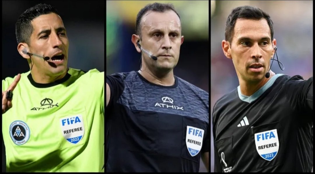 HectorGalloOk's tweet photo. NO HAY DOS SIN TRES. ...Yael Falcón Pérez ,Darío Herrera y Facundo Tello serán los árbitros principales que representarán a la Argentina en el Mundial FIFA 2026 https://t.co/JSZLFwV71w