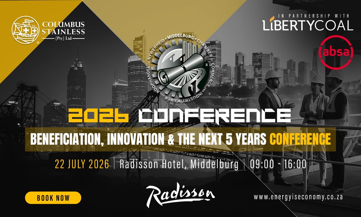 MidChamberinfo's tweet photo. We are excited to announce that Absa Bank will be a proud partner of the Beneficiation, Innovation &amp; The Next 5 Years Conference taking place on 22 July 2026.

Ab https://t.co/44OSPHFgdx