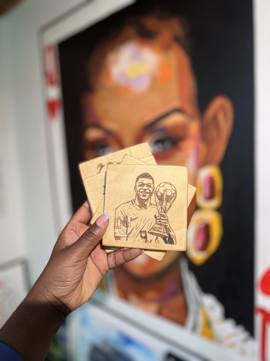 New product on the catalogue. Laser burn art pieces  (40by 40cm) and coasters(10 by 10cm) and yes we do customize. 0770721434