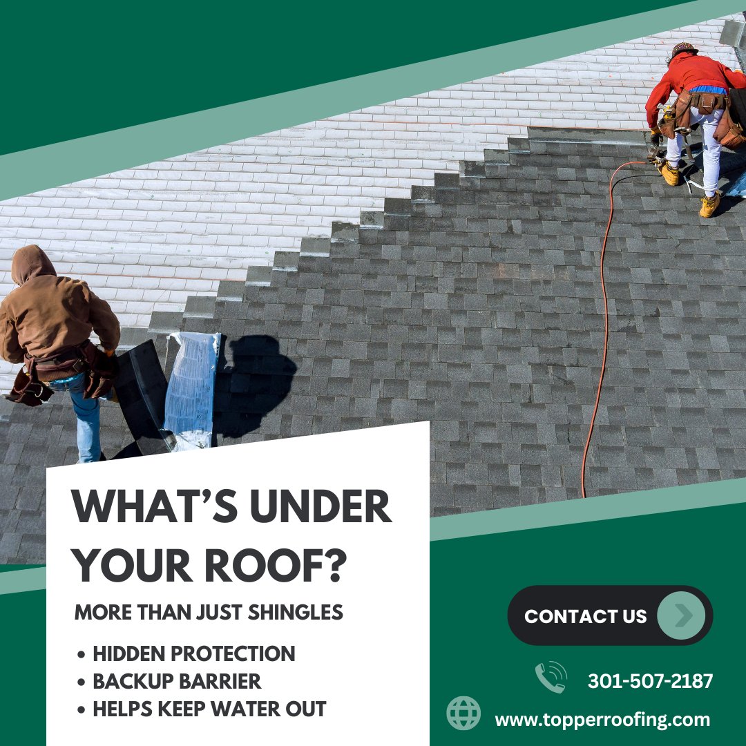 TopperRoofing's tweet image. Your roof has a hidden layer that helps keep water out.

It’s called underlayment, and it plays a key role in protecting your home.
Learn more:
topperroofing.com/roofing/unders…

#RoofCare #TopperRoofing